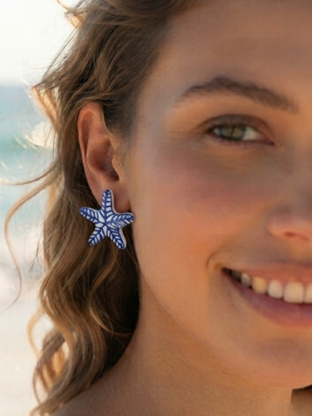 ✨ Starfish Statement Earrings Coastal Beach Summer Chic - Imitation Ceramic